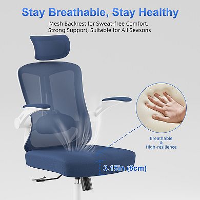 Loheer High Back Ergonomic Mesh Office Chair with Adjustable Headrest and Lumbar Support