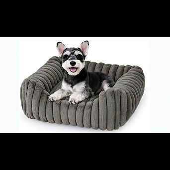 Orthopedic Washable Pet Bed with Removable Fluffy Cover
