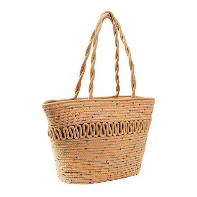 Magid Confetti Woven Twist Shoulder Tote