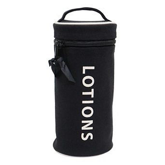 La L'Amour 16 oz Cotton Canvas Top Handle Cylinder Toiletry Lotions Case