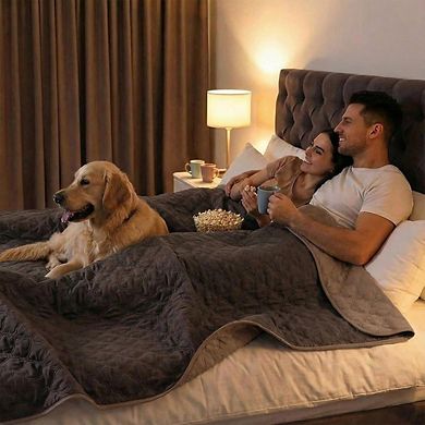 Waterproof Reversible Dog Blanket, Washable Furniture Protector