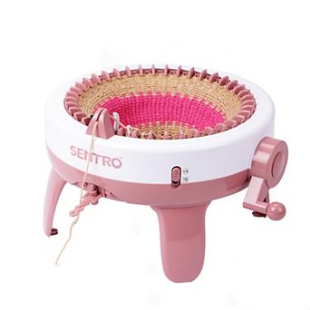 40-Needle Knitting Machine,Make Scarves,Hats,Socks Fast,Includes Flat Tube Key, Easy for Beginners