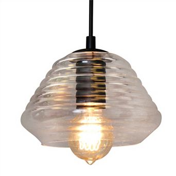 Loheer Clear Glass Pendant Light for Kitchen Island Dining Room Entryway