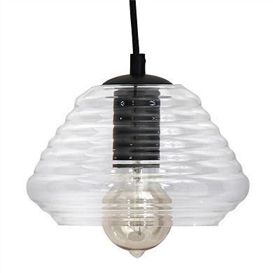 Loheer Clear Glass Pendant Light for Kitchen Island Dining Room Entryway
