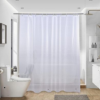 EVA Shower Curtain Liner, Waterproof See-Through Bathroom Curtain with Mold & Mildew Resistant