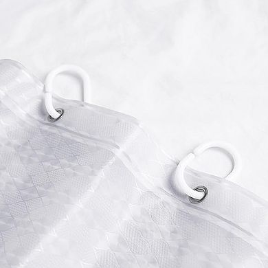 EVA Shower Curtain Liner, Waterproof See-Through Bathroom Curtain with Mold & Mildew Resistant