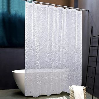 EVA Shower Curtain Liner, Waterproof See-Through Bathroom Curtain with Mold & Mildew Resistant
