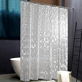 EVA Shower Curtain Liner, Waterproof See-Through Bathroom Curtain with Mold & Mildew Resistant
