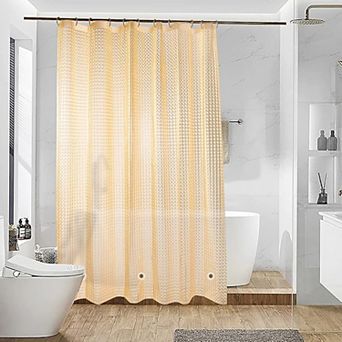 EVA Shower Curtain Liner, Waterproof See-Through Bathroom Curtain with Mold & Mildew Resistant