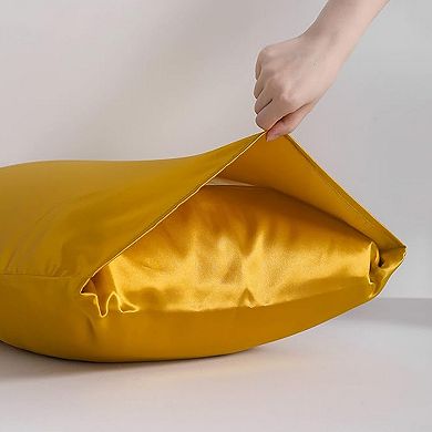 Satin Pillowcase Set of 2, Silky Smooth Cooling Pillow Cases, Soft Envelope Closure Pillow Covers