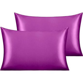 Satin Pillowcase Set of 2, Silky Smooth Cooling Pillow Cases, Soft Envelope Closure Pillow Covers