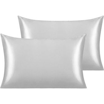 Satin Pillowcase Set of 2, Silky Smooth Cooling Pillow Cases, Soft Envelope Closure Pillow Covers