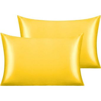 Satin Pillowcase Set of 2, Silky Smooth Cooling Pillow Cases, Soft Envelope Closure Pillow Covers