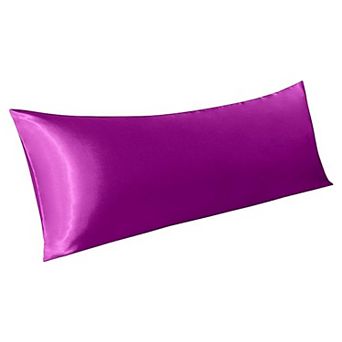 Satin Body Pillow Cover 1 Pack, Silky Cooling Long Pillowcase with Envelope Closure