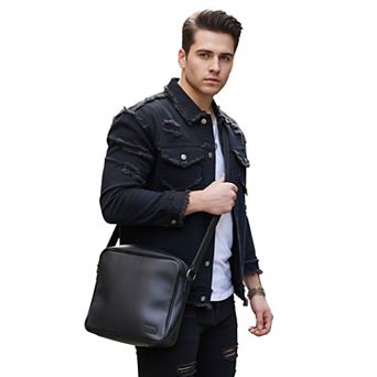 Men's Distressed Frayed Denim Jacket, Casual Button-Down Trucker Coat for Streetwear