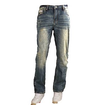 Men's Vintage Washed Straight Fit Jeans, Classic Denim Pants for Casual Daily Wear