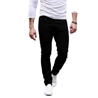 Generic Men's Skinny Ripped Stretch Denim Jeans, Distressed Slim Fit Casual Pants.