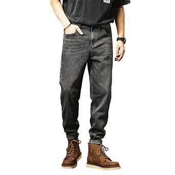 Men's Relaxed Tapered Jeans, Casual Straight Leg Denim Pants for Everyday Wear