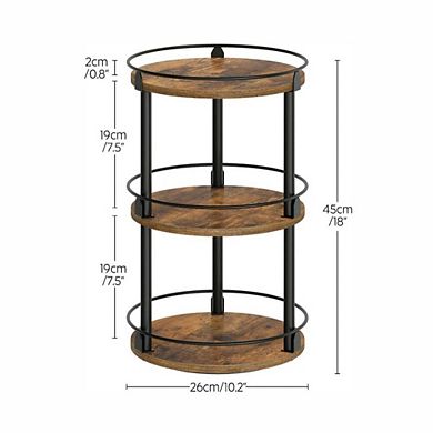 3 Tier Rotating Lazy Susan Spice Rack Organizer