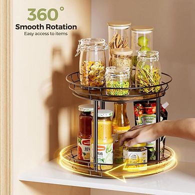 12 Inch Two Tier Lazy Susan Turntable Organizer
