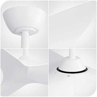 38 Inch Modern Ceiling Fan Without Light, Reversible DC Motor