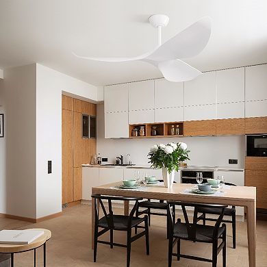 38 Inch Modern Ceiling Fan Without Light, Reversible DC Motor