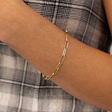 Open Link Paperclip Chain Bracelet
