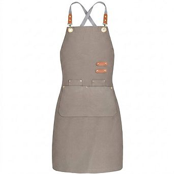 Cross Back Chef Apron with 4 Pockets
