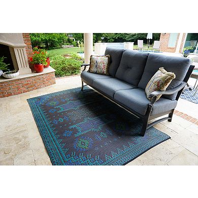 Apache Black & Aqua Rug