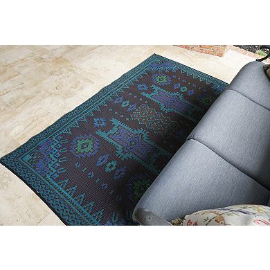 Apache Black & Aqua Rug