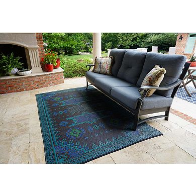 Apache Black & Aqua Rug