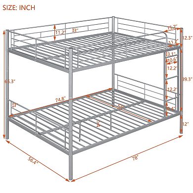 Full Over Full Metal Bunk Bed