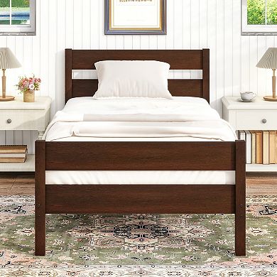 Twin Bed with Headboard and Footboard