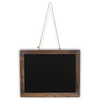 15" X 19" Brown Wood Hanging Chalkboard