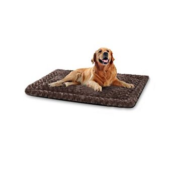 Washable Dog Bed Mat Ultra Soft Crate Pad Fluffy Pet Kennel Sleeping Mattress 35x22 Inch