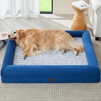 XL Dog Bed Washable Couch Removable Waterproof Cover Orthopedic Foam Pet Sofa Bolster Sides