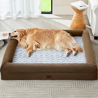 XL Dog Bed Washable Couch Removable Waterproof Cover Orthopedic Foam Pet Sofa Bolster Sides