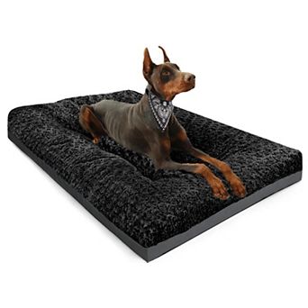 Washable Dog Bed Large Dogs Crate Mat 35x23 Inch Comfy Fluffy Kennel Pad Anti-Slip Waterproof