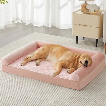 Waterproof Dog Bed Large Medium Dogs Egg Crate Foam Sofa Couch Removable Washable Cover U-Shaped