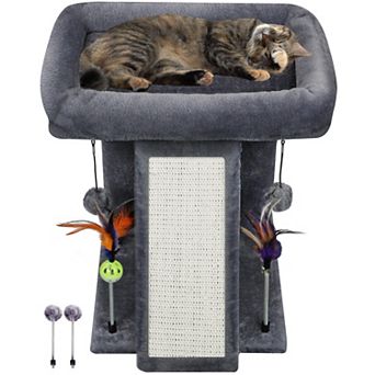 Cat Tree Tower Indoor Activity Centre Climbing Board Sisal Scratching Post Hanging Balls
