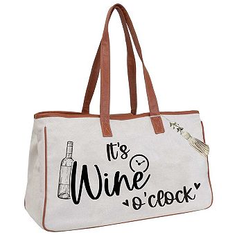 Magid Canvas Wine Tote "IT'S WINE O'CLOCK"