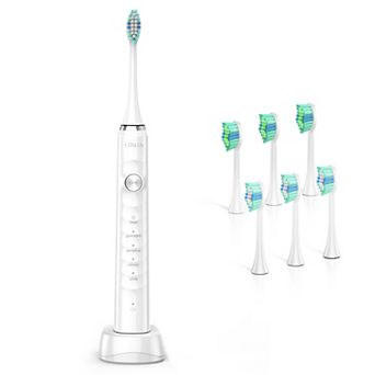 COSLUS CX40 Electric Toothbrush, Rechargeable, 5 Modes, 47k VPM, 6 Heads, 70D Battery, Travel Case