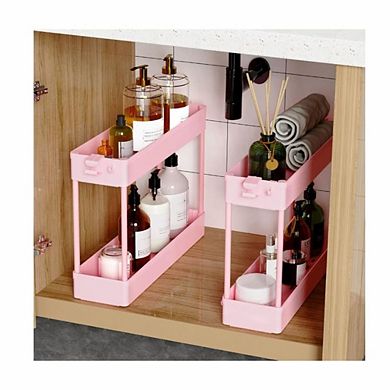 Slim Rolling 4 Tier Storage Cart Narrow Mobile Organizer