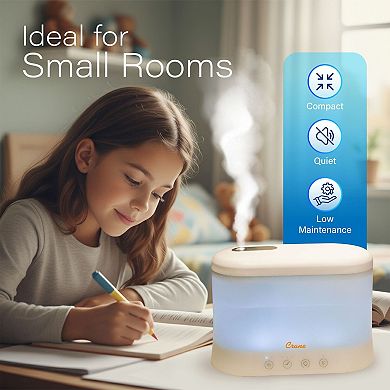 Crane 0.5 Gallon Top Fill Cool Mist Humidifier & Essential Oil Diffuser Whisper-Quiet 15-Hour Run