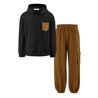 Arshiner Juniors Clothing Youth Boys Hoodies And Track Pants Boys Fall Outfits Set