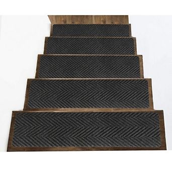 Indoor Outdoor Non Slip Carpet Stair Treads Rubber Traction for Wooden Steps Pets Elders Safety
