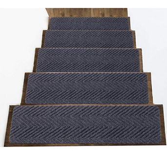 Indoor Outdoor Non Slip Carpet Stair Treads Rubber Traction for Wooden Steps Pets Elders Safety