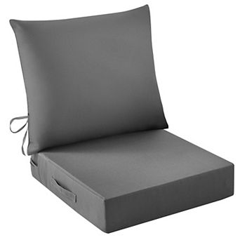 Outdoor Seat Cushion Set Waterproof Fade Resistant Patio Chair Cushions High Density Foam