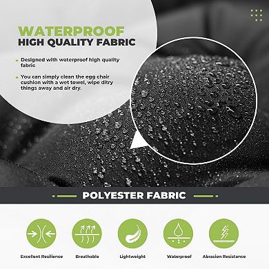 Wicker Chair Cushions Waterproof Outdoor 3 Pieces