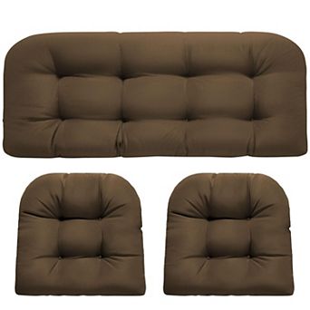 Wicker Chair Cushions Waterproof Outdoor 3 pc